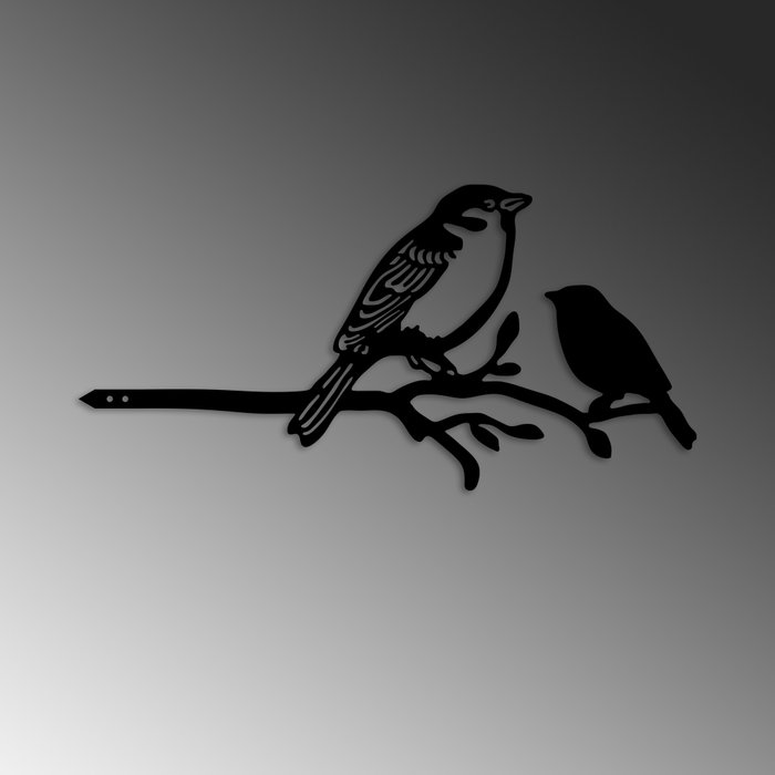 Aberto Design Bird On The Branch 02 - Negro